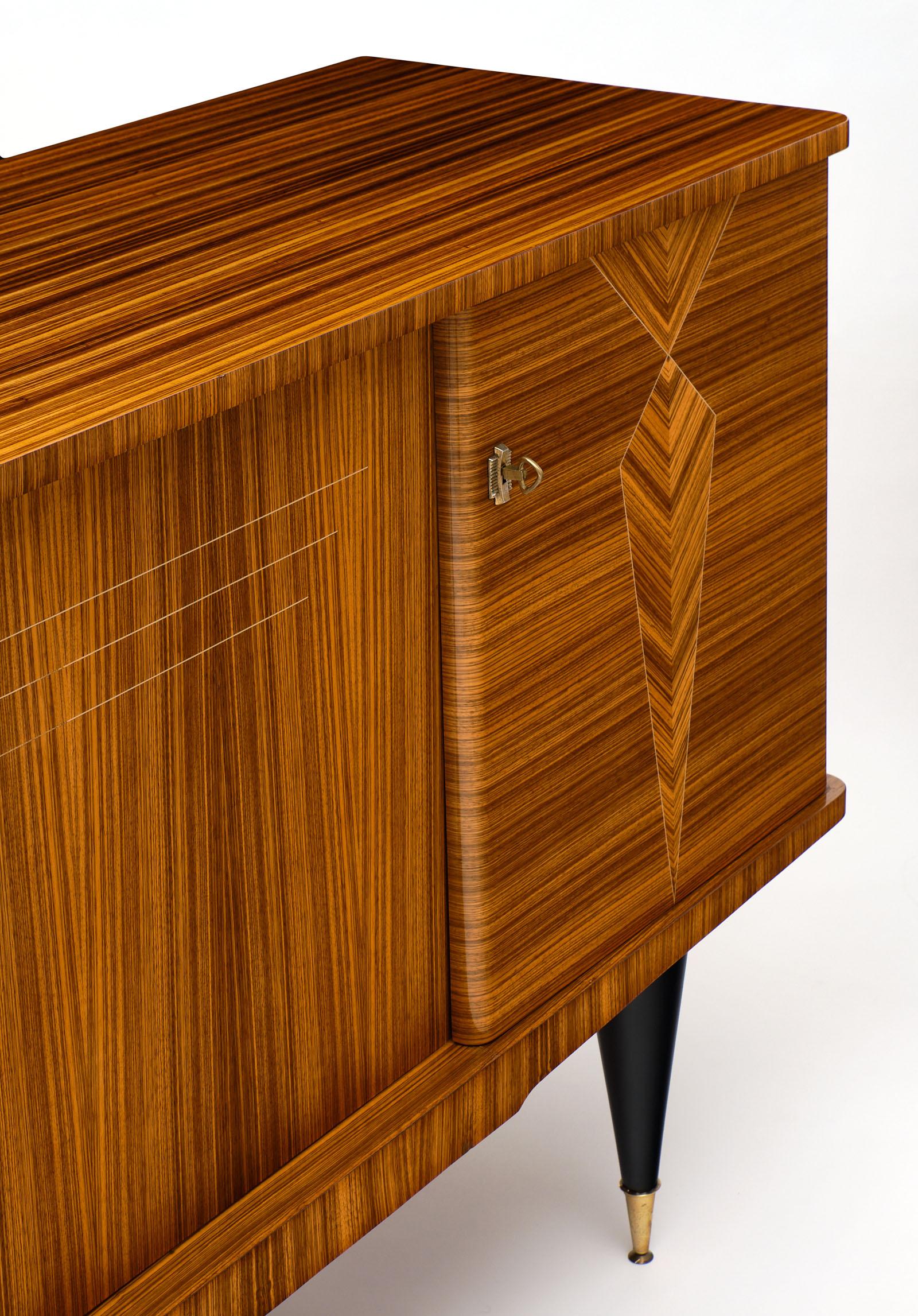Marquetry Midcentury French Rosewood Buffet
