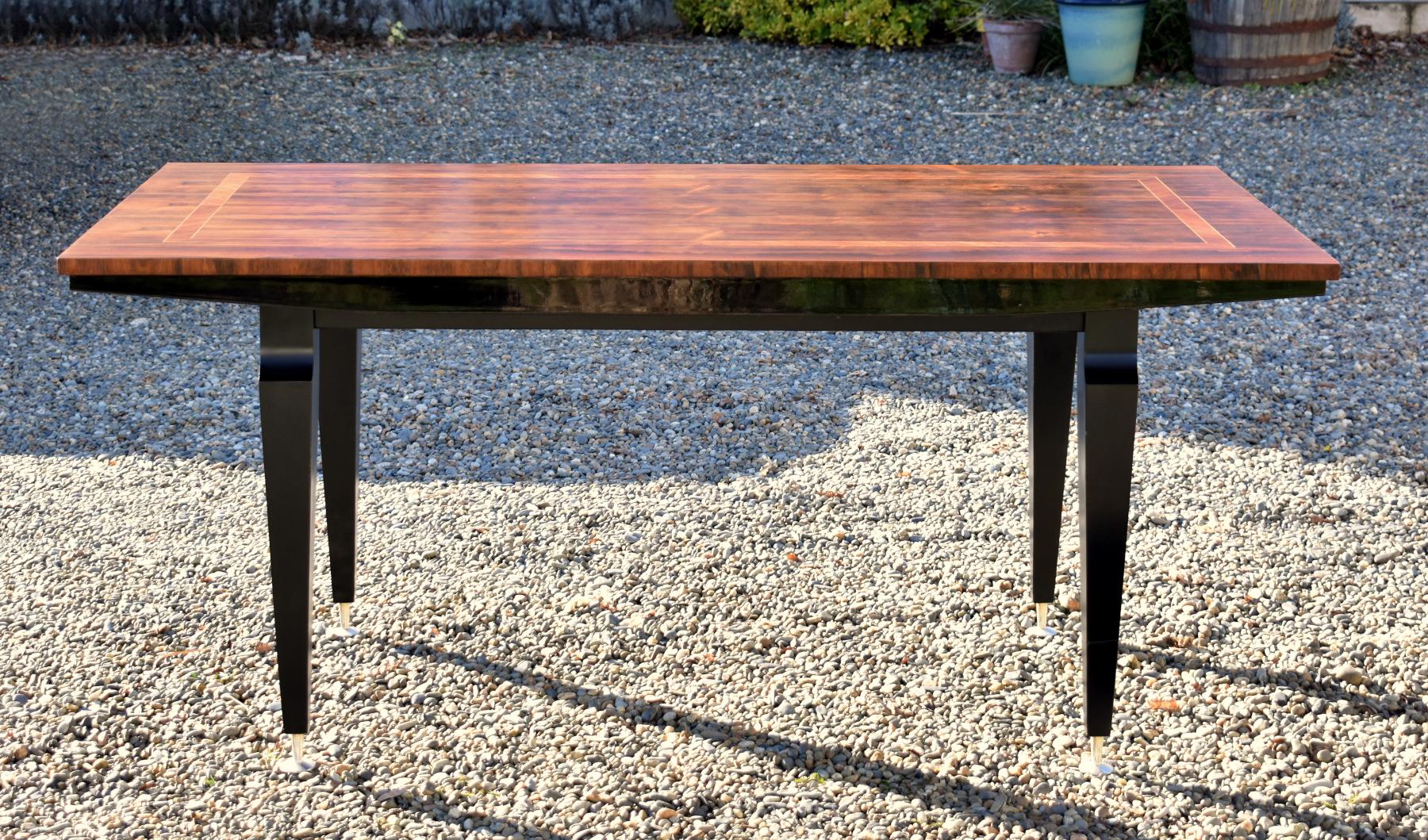 Mid-Century French Rosewood Dining Table For Sale 6
