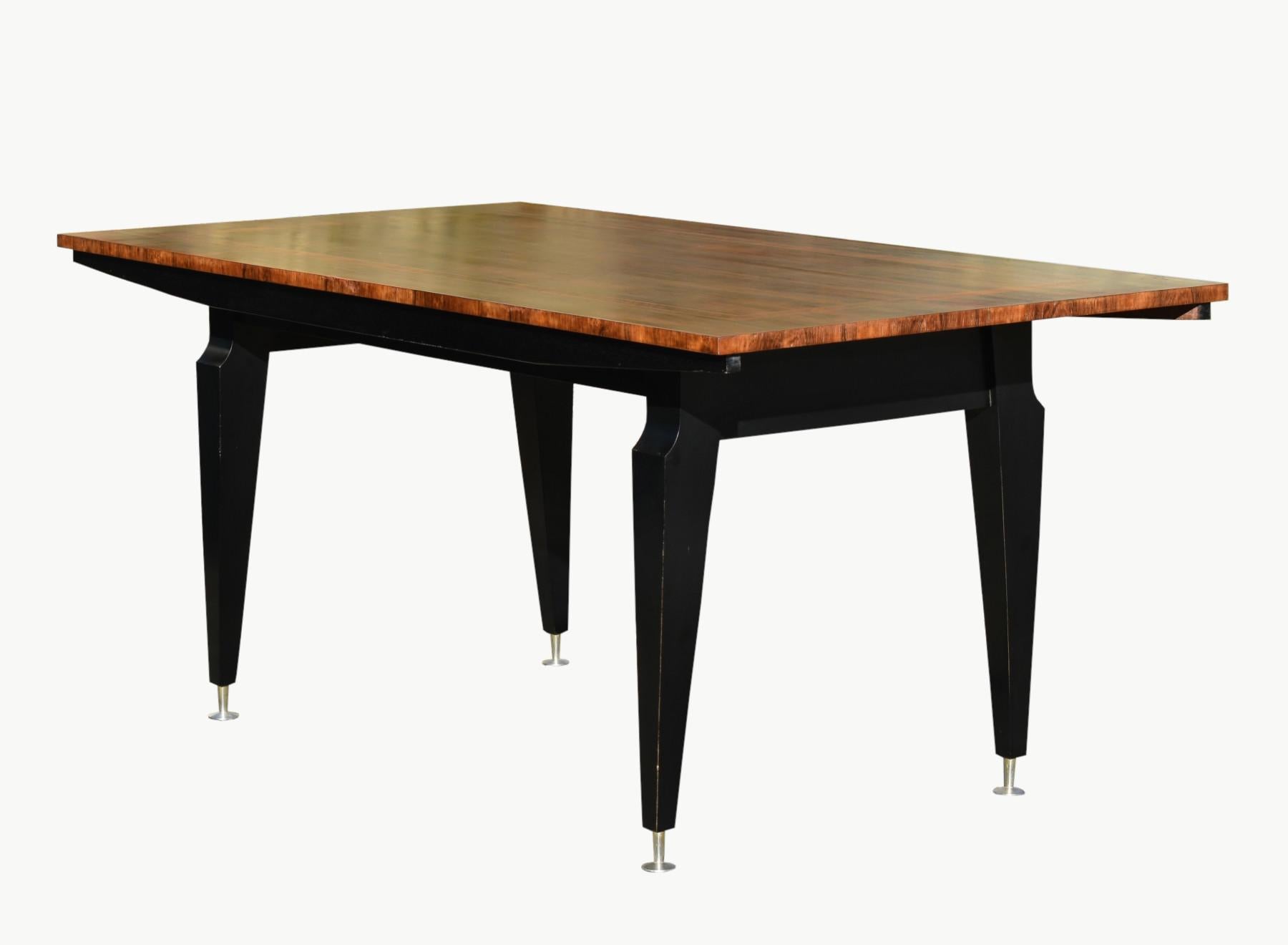 Mid-Century Modern Mid-Century French Rosewood Dining Table For Sale