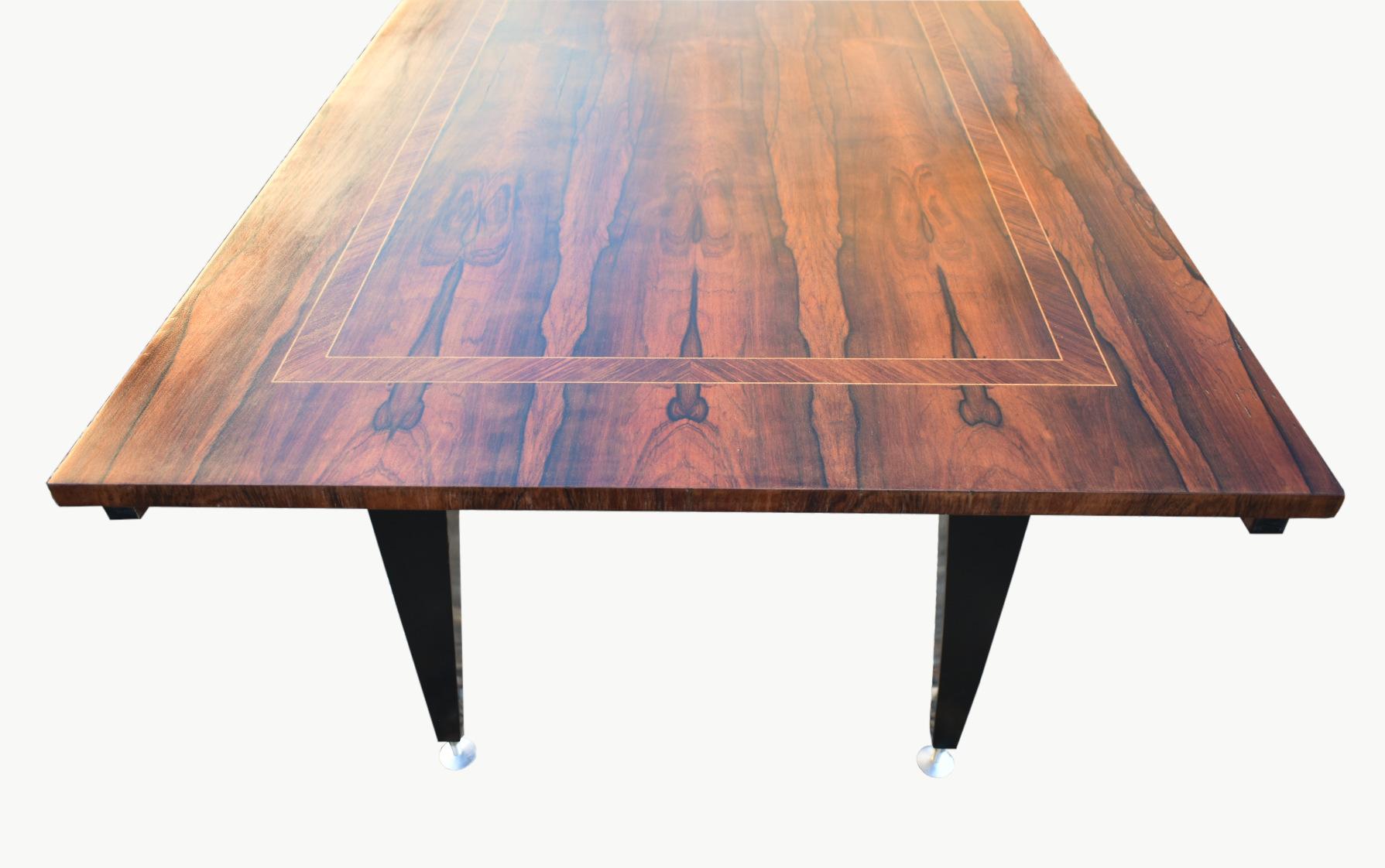 20th Century Mid-Century French Rosewood Dining Table For Sale