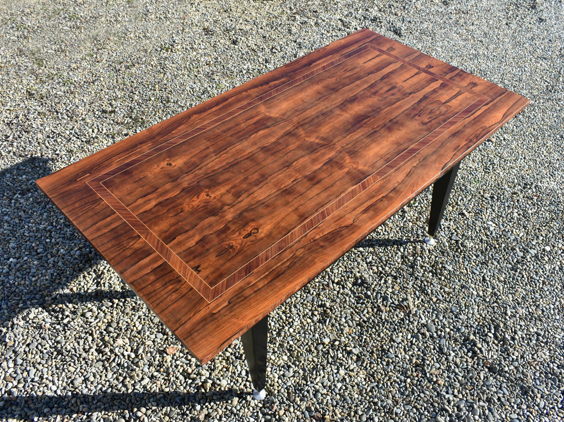 Mid-Century French Rosewood Dining Table For Sale 2