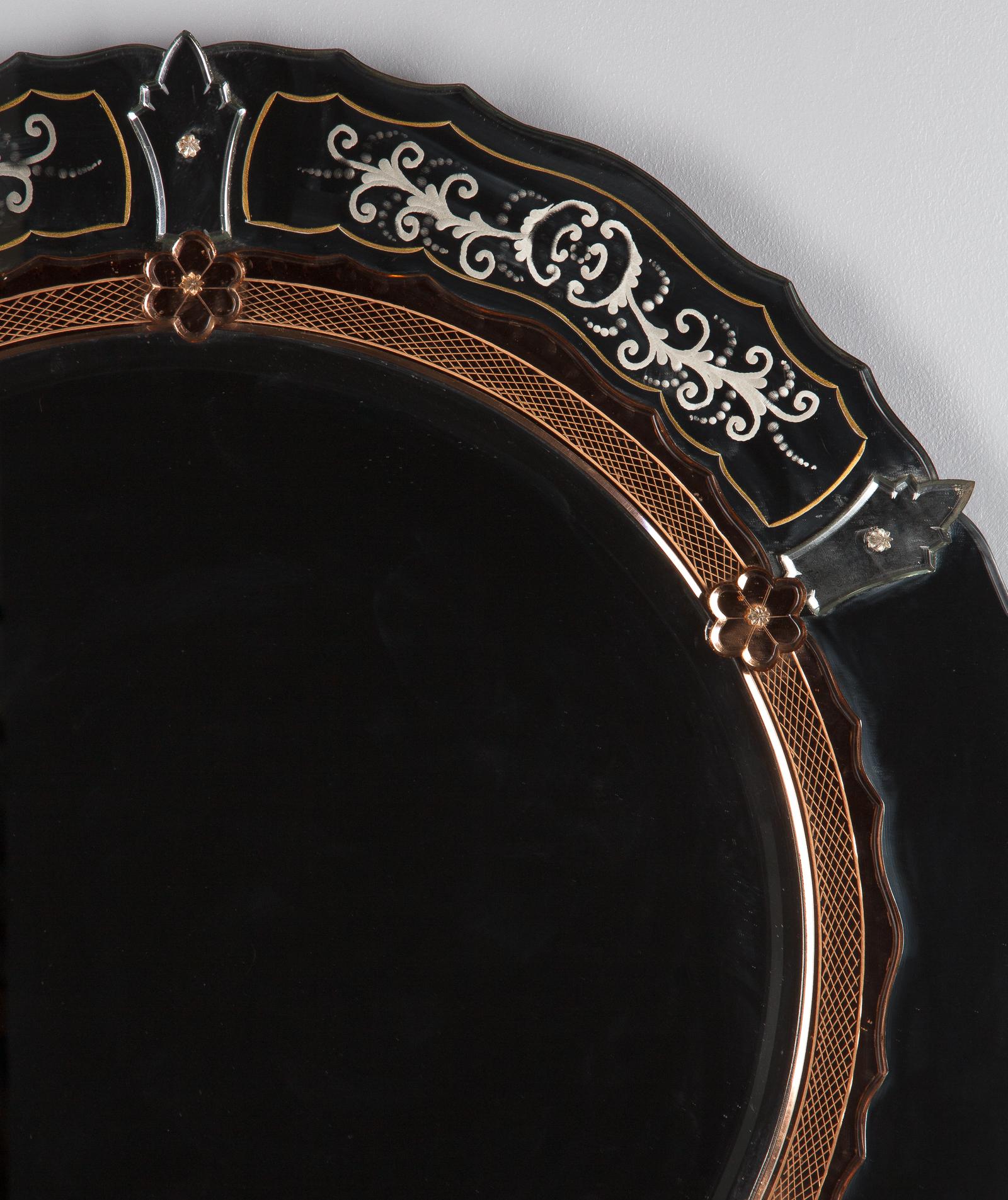 Midcentury French Round Venetian Mirror, 1950s 6