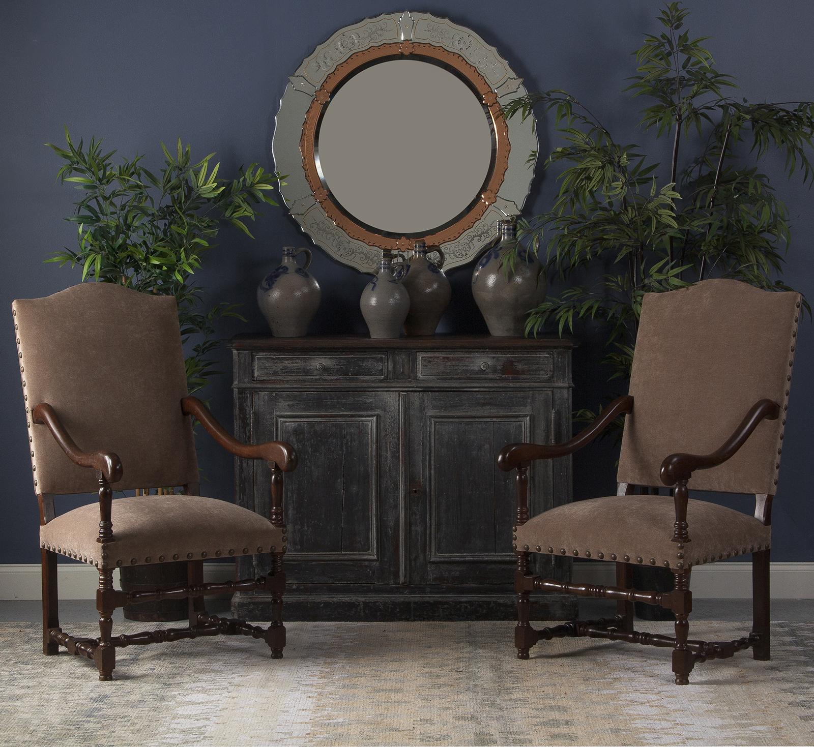 Midcentury French Round Venetian Mirror, 1950s 2