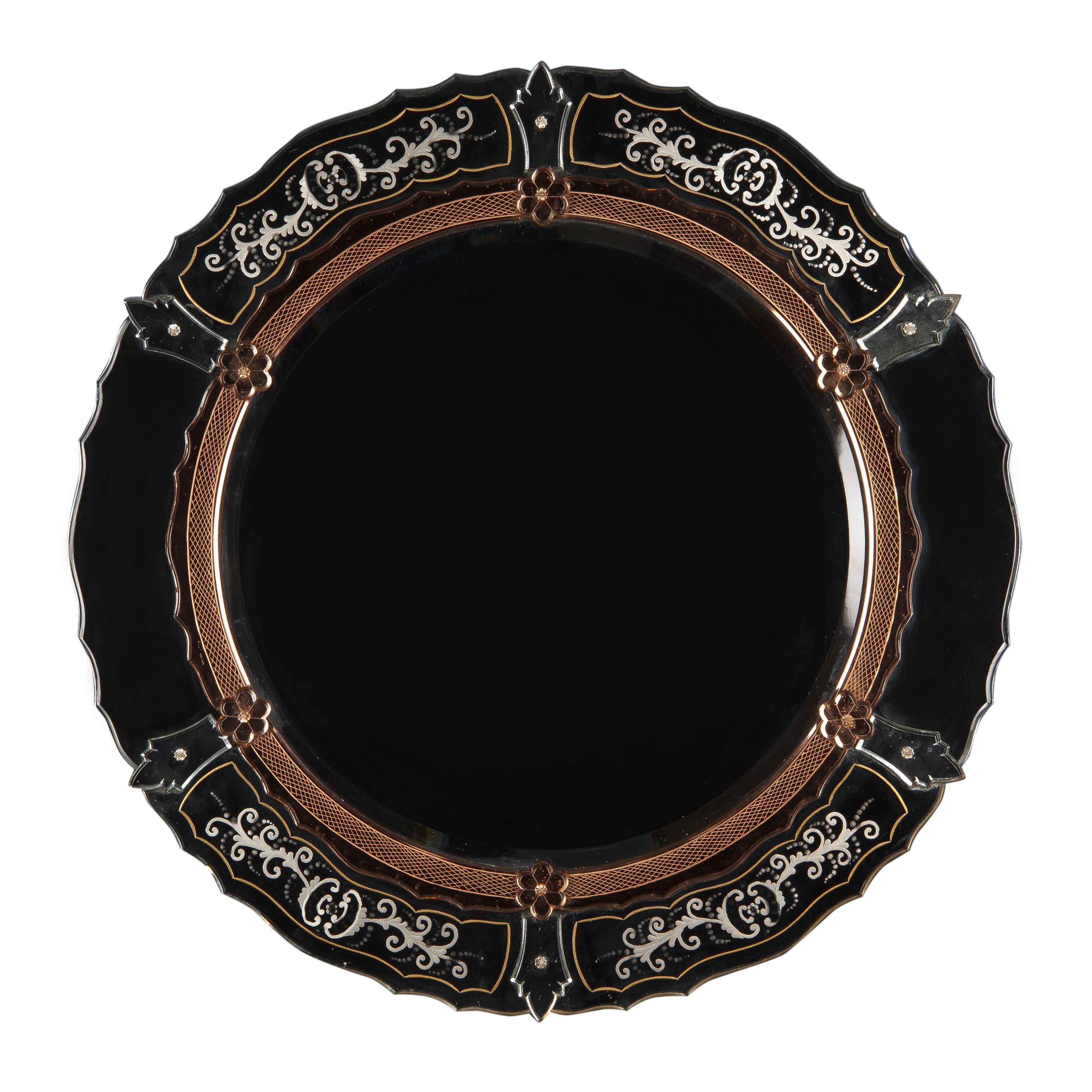 Midcentury French Round Venetian Mirror, 1950s 3
