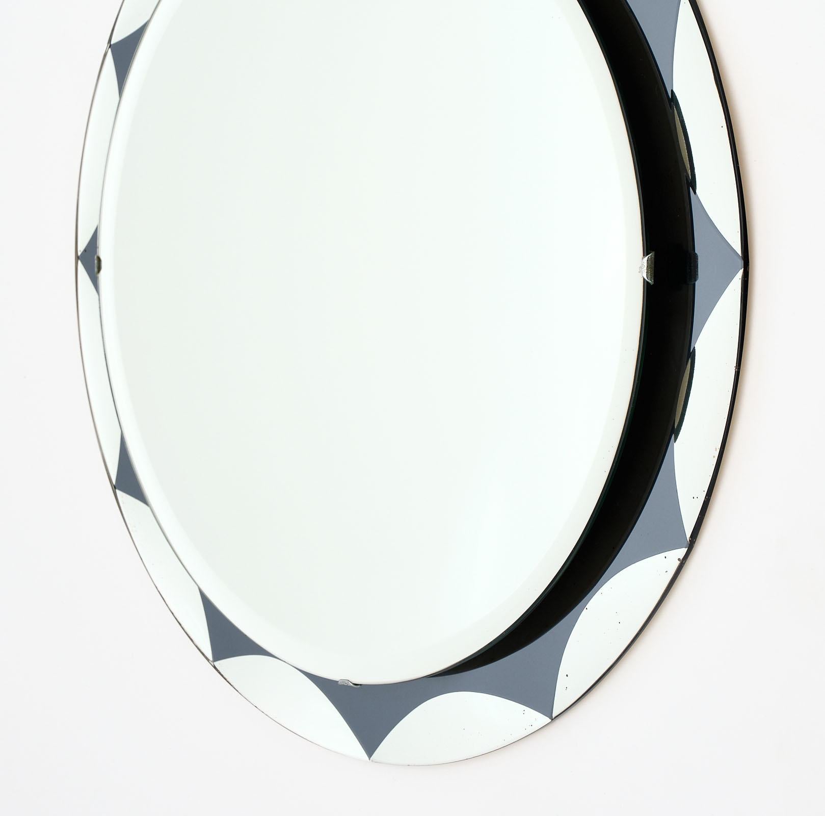 Mid-Century Modern Midcentury French Scalloped Mirror