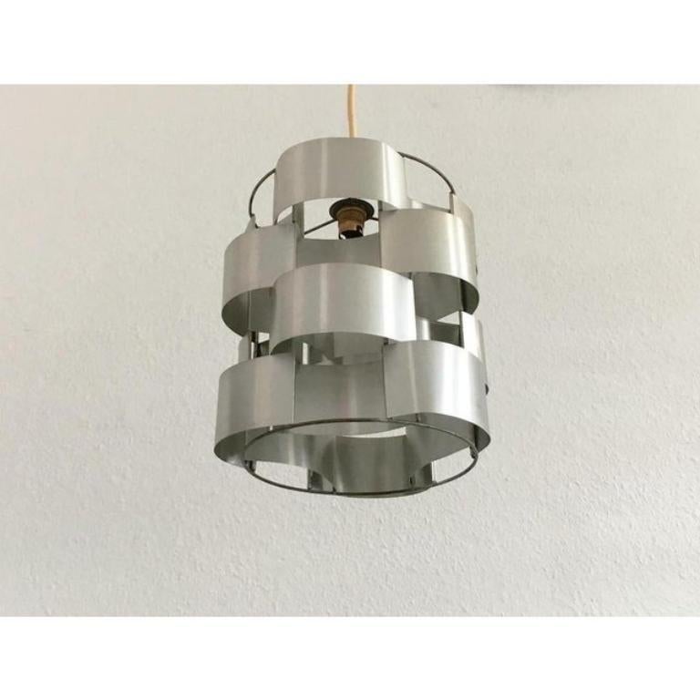 Mid-Century French Sculptural Aluminum Pendant by Max Sauze, 1960s For Sale 4