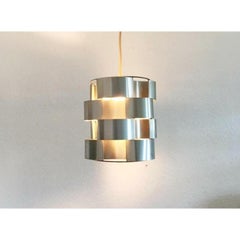 Pendentif sculptural français du milieu du siècle dernier en aluminium par Max Sauze, années 1960
