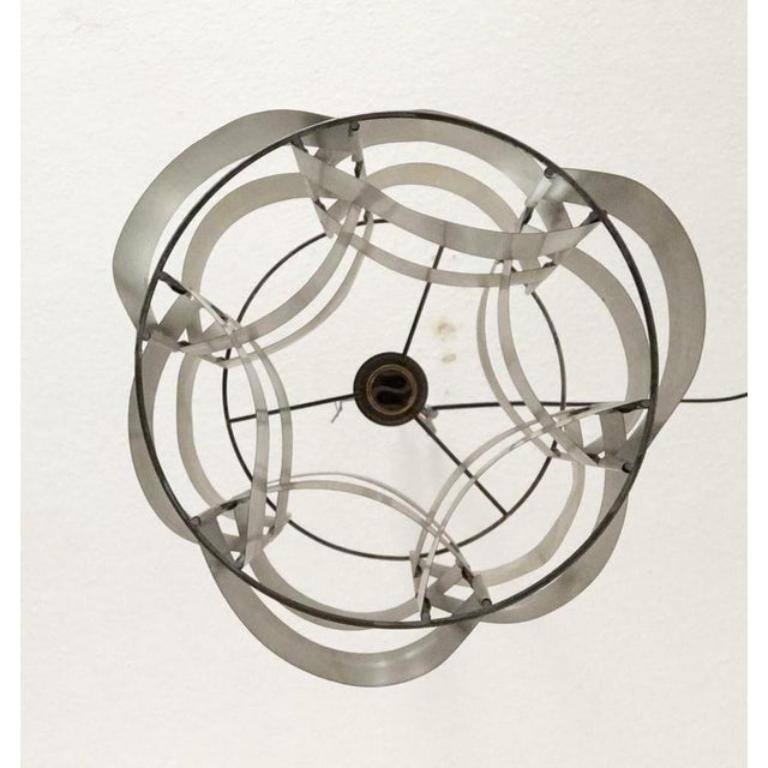 Mid-Century French Sculptural Aluminum Pendant by Max Sauze, 1960s In Excellent Condition For Sale In Hamburg, DE