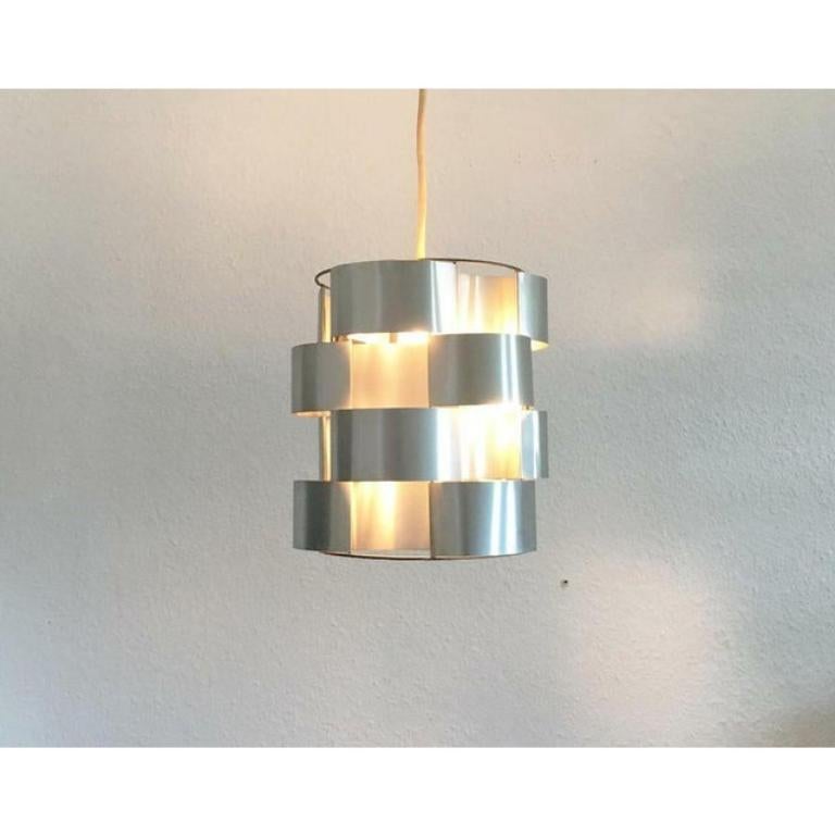 Metal Mid-Century French Sculptural Aluminum Pendant by Max Sauze, 1960s For Sale