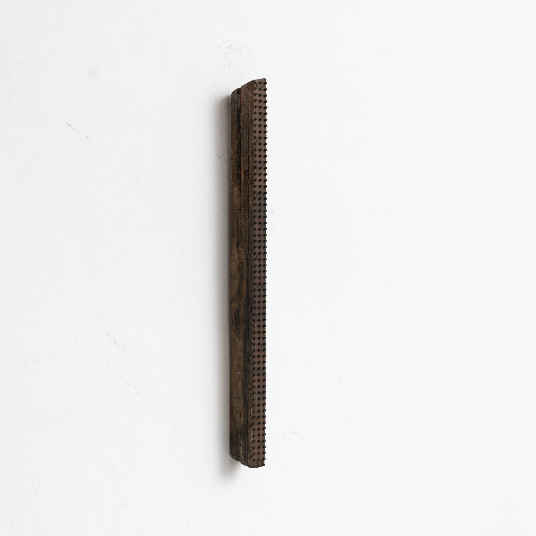 Mid-Century Modern Mid-Century French Sculptural Artwork  Wood with Metal Inlays  Circa 1950 For Sale