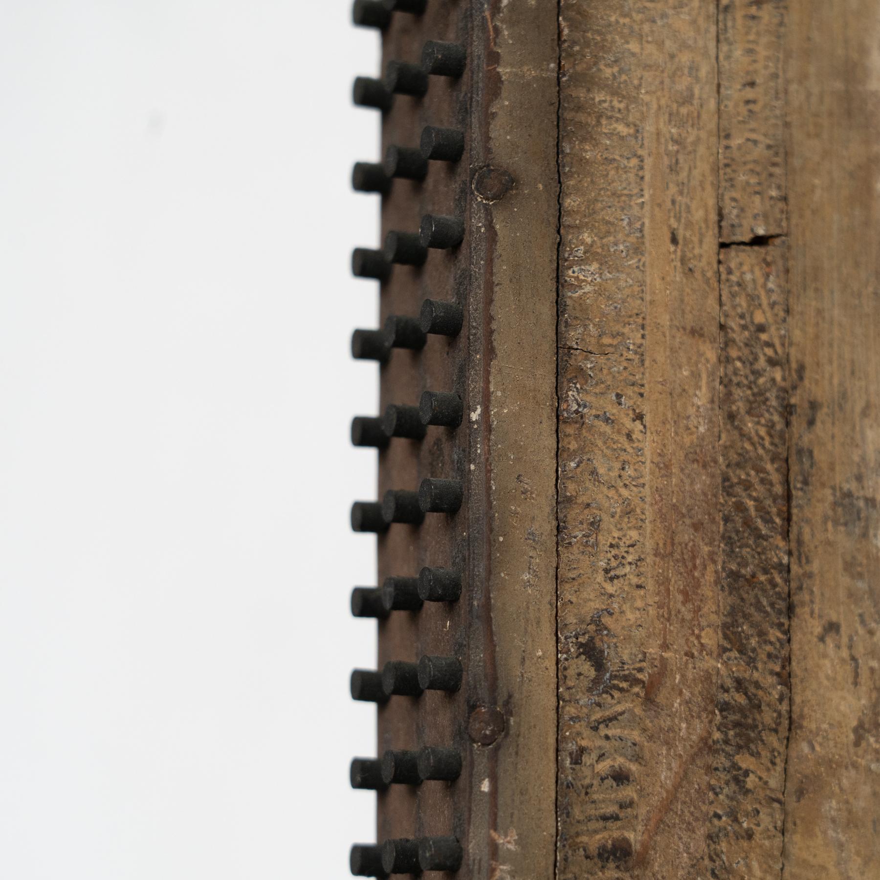 Mid-Century French Sculptural Artwork  Wood with Metal Inlays  Circa 1950 For Sale 3