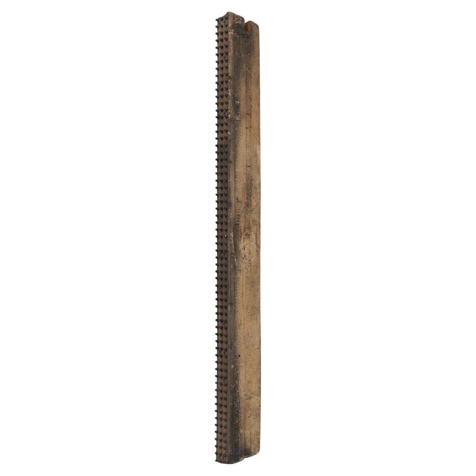 Mid-Century French Sculptural Artwork  Wood with Metal Inlays  Circa 1950 For Sale