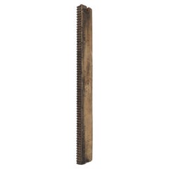 Mid-Century French Sculptural Artwork  Wood with Metal Inlays  Circa 1950