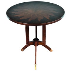 Two Midcentury French Side Tables in Walnut