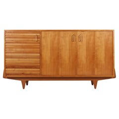 Mid-Century French sideboard in full cherry wood, 1950