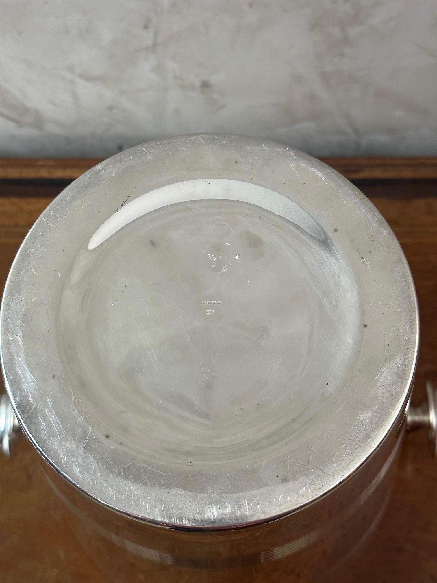 Mid-century French Silver Plate Champagne Bucket, 1960s For Sale 4
