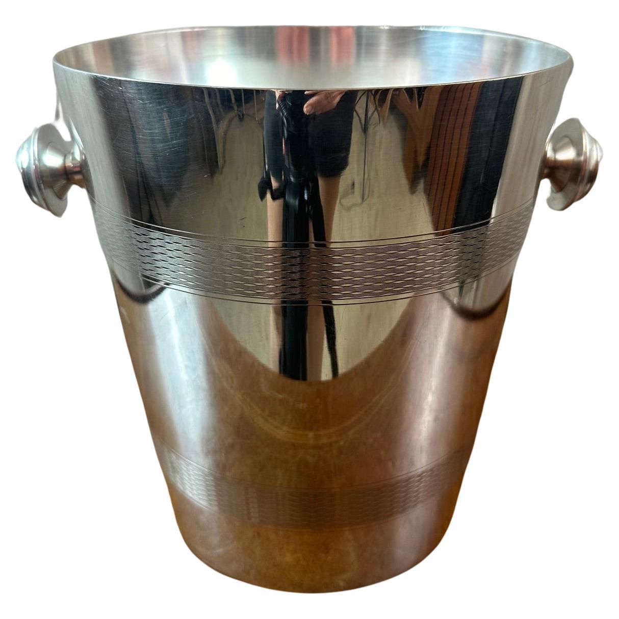 Mid-century French Silver Plate Champagne Bucket, 1960s