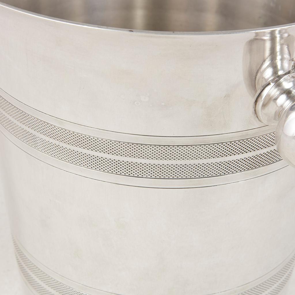 Mid-Century French Silver Plate Champagne Bucket with Maker's Mark 1
