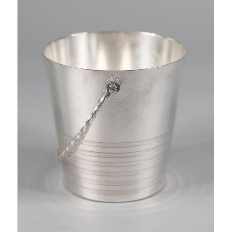 Mid-Century French Silver Plate Ice Bucket In Good Condition In Pearland, TX