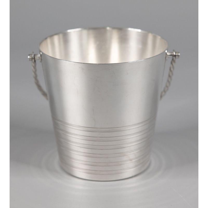 20th Century Mid-Century French Silver Plate Ice Bucket
