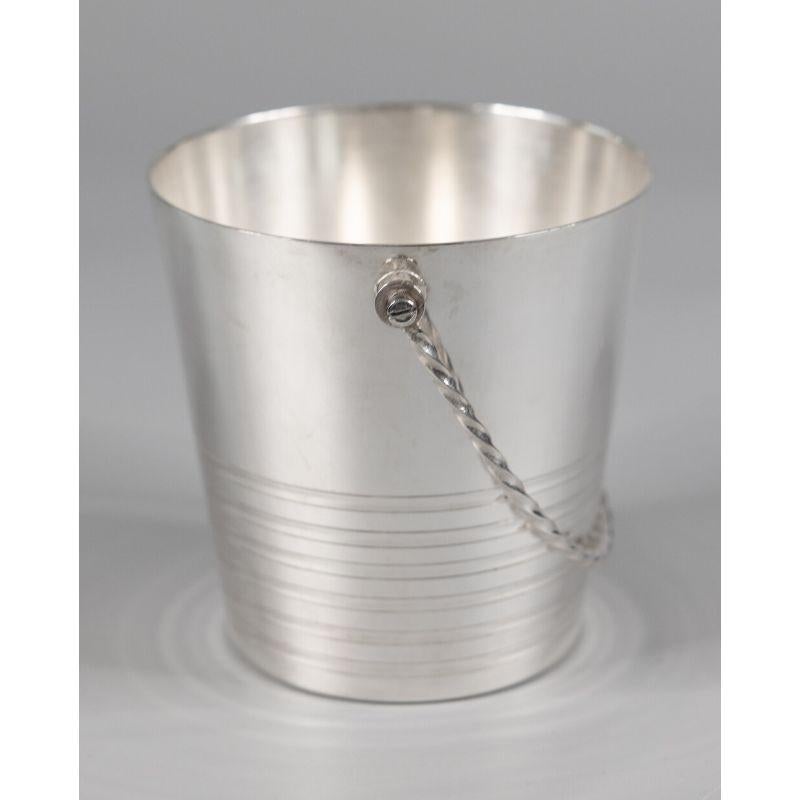 Mid-Century French Silver Plate Ice Bucket 1