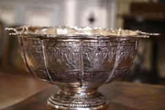 Mid-Century French Silver Plated Champagne Bowl with Bottles and Flutes Holder