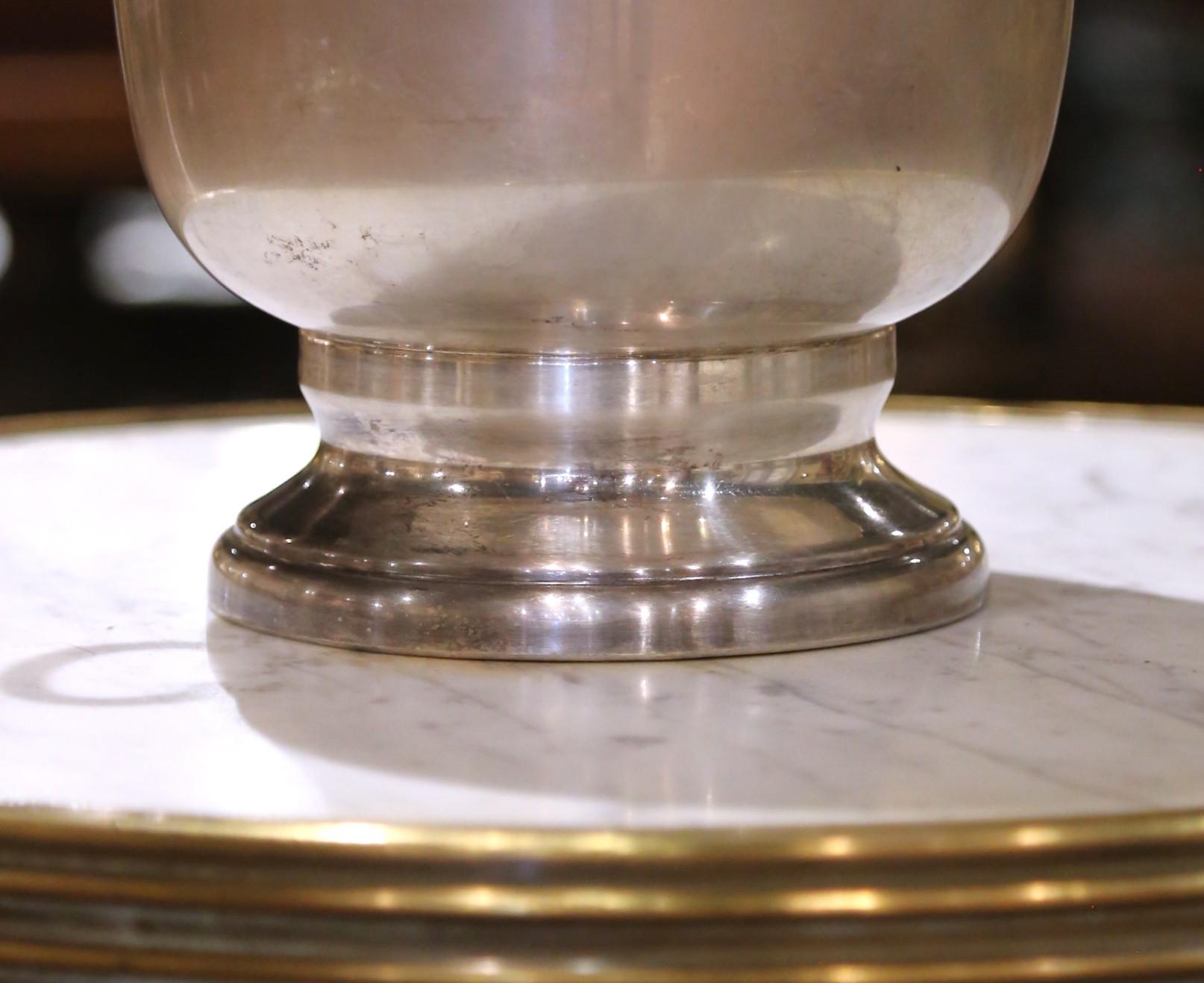 Secchiello da champagne francese placcato in argento di metà secolo In condizioni ottime in vendita a Dallas, TX
