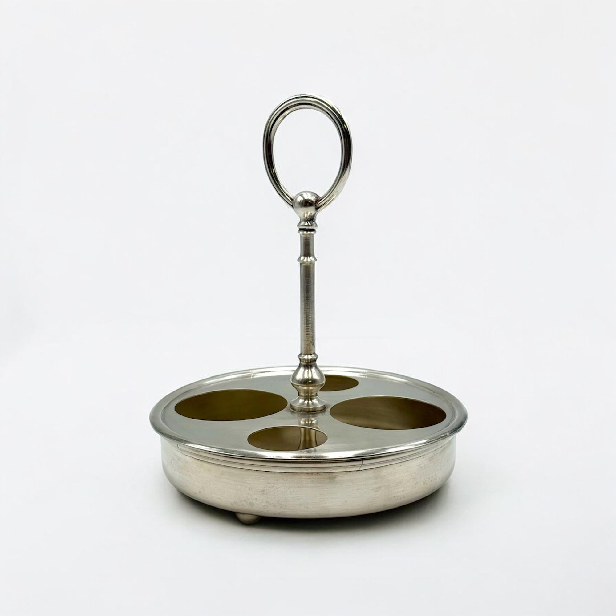 Service à condiments en métal argenté du milieu du siècle par Christofle, années 1950 en vente 1