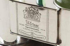 Midcentury French Silver Wine Chiller with Engraved Wine Labels, 1966