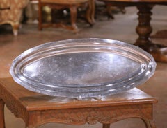 Mid-Century French Silvered Bronze Serving Platter for Fish, Fruit or Crudités