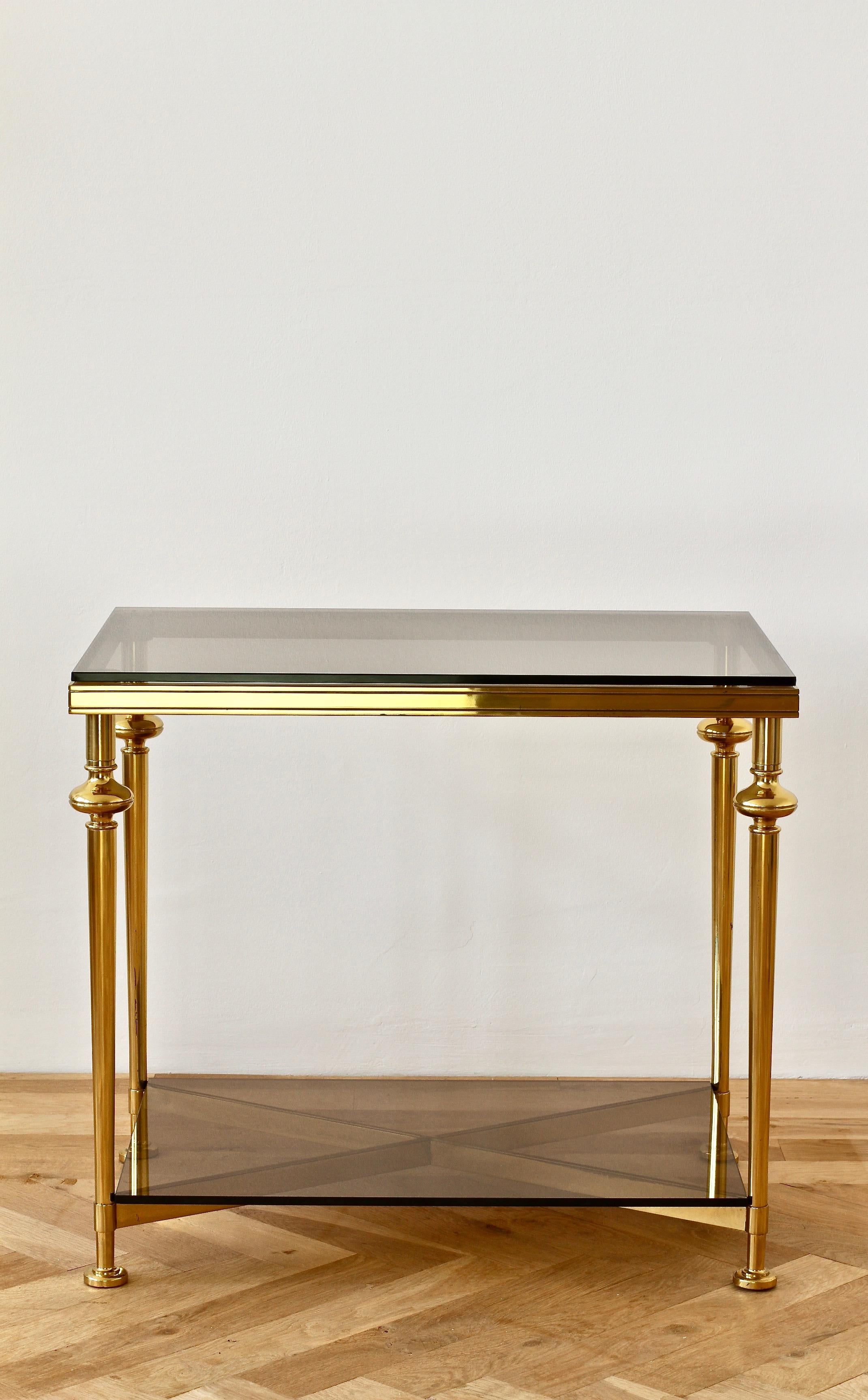 Mid-Century French Solid Cast Brass Side / End Table  6