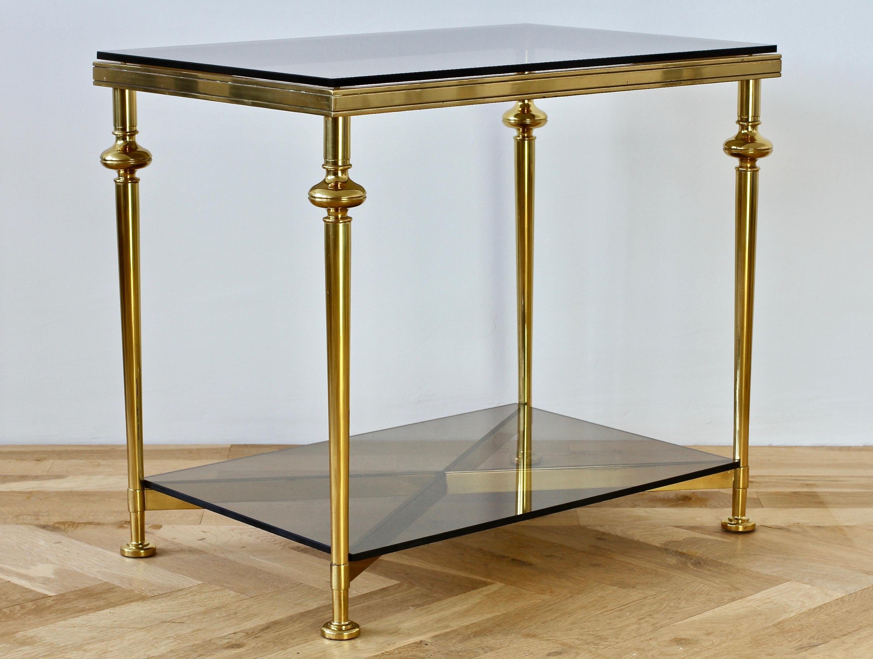 Mid-Century French Solid Cast Brass Side / End Table  2