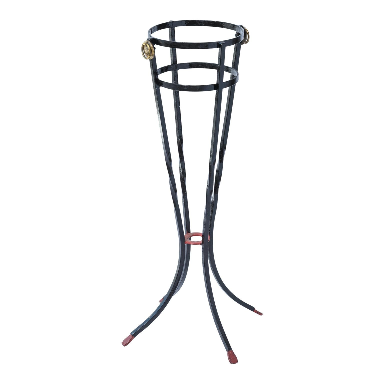 Mid-Century Modern Mid-Century French Standing Ice Bucket Holder & Ice Bucket