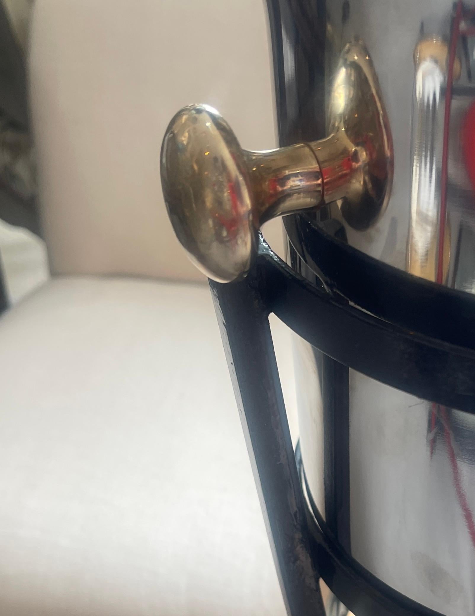 Mid-Century French Standing Ice Bucket Holder & Ice Bucket 2