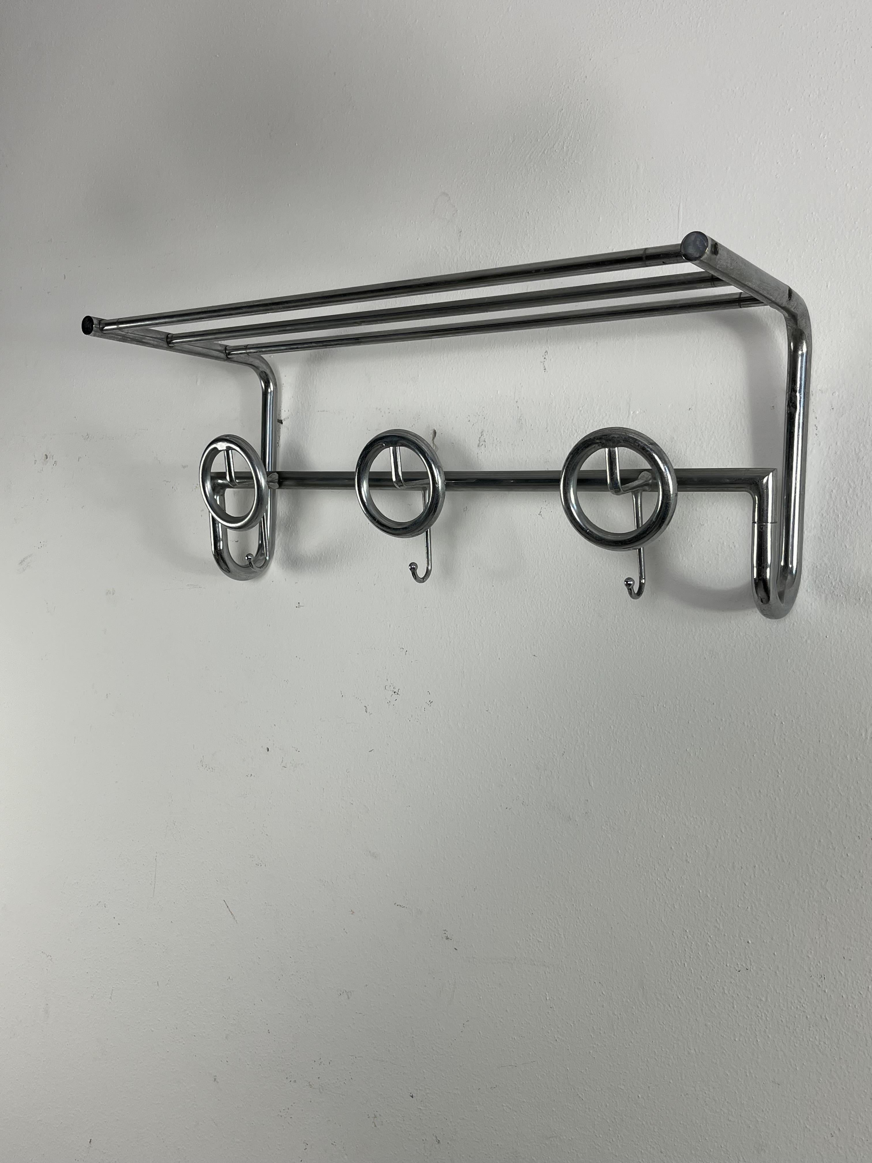 Mid-Century French Steel Coat Hanger, 1950s In Good Condition For Sale In Palermo, IT