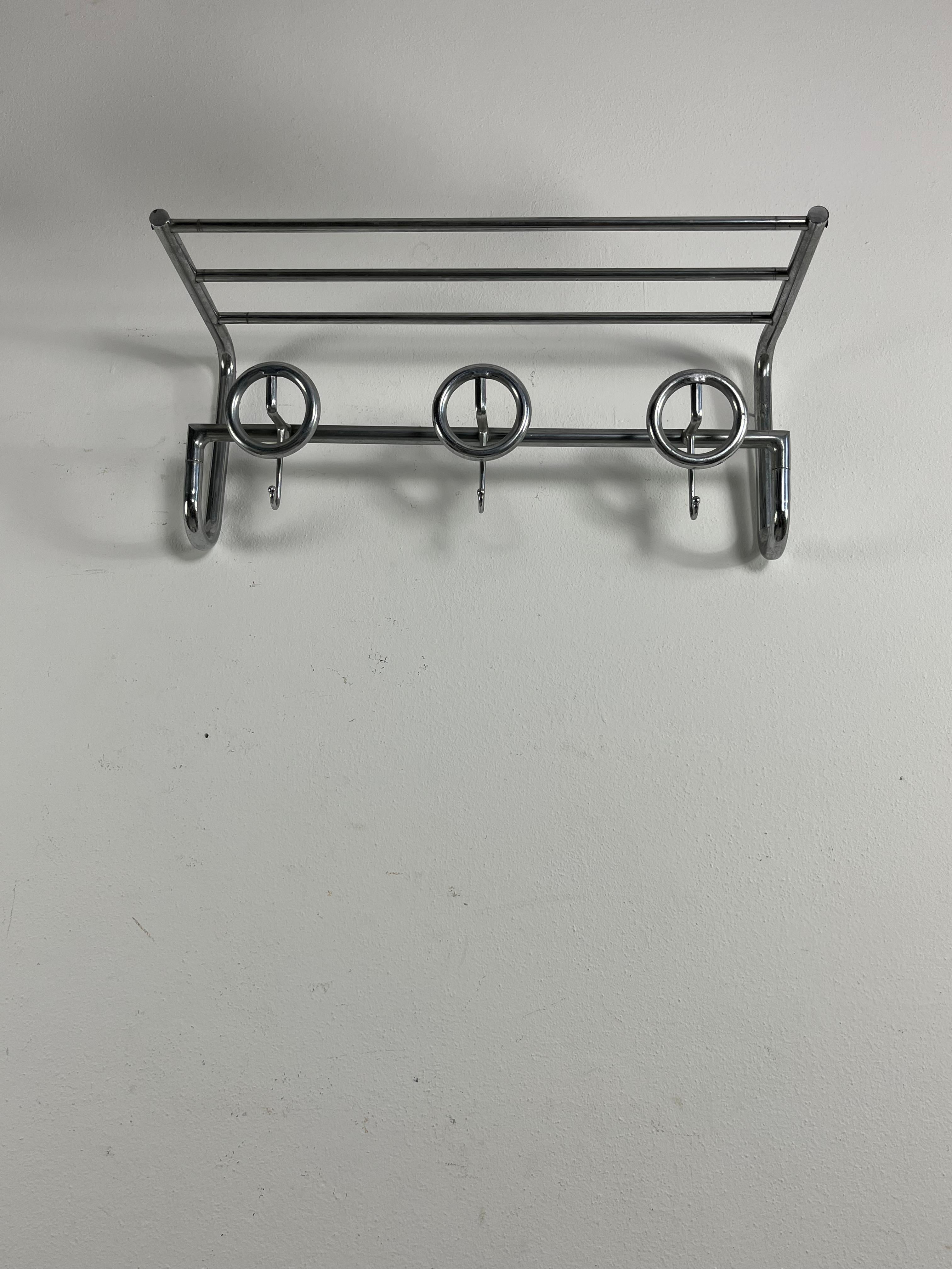 Mid-20th Century Mid-Century French Steel Coat Hanger, 1950s For Sale