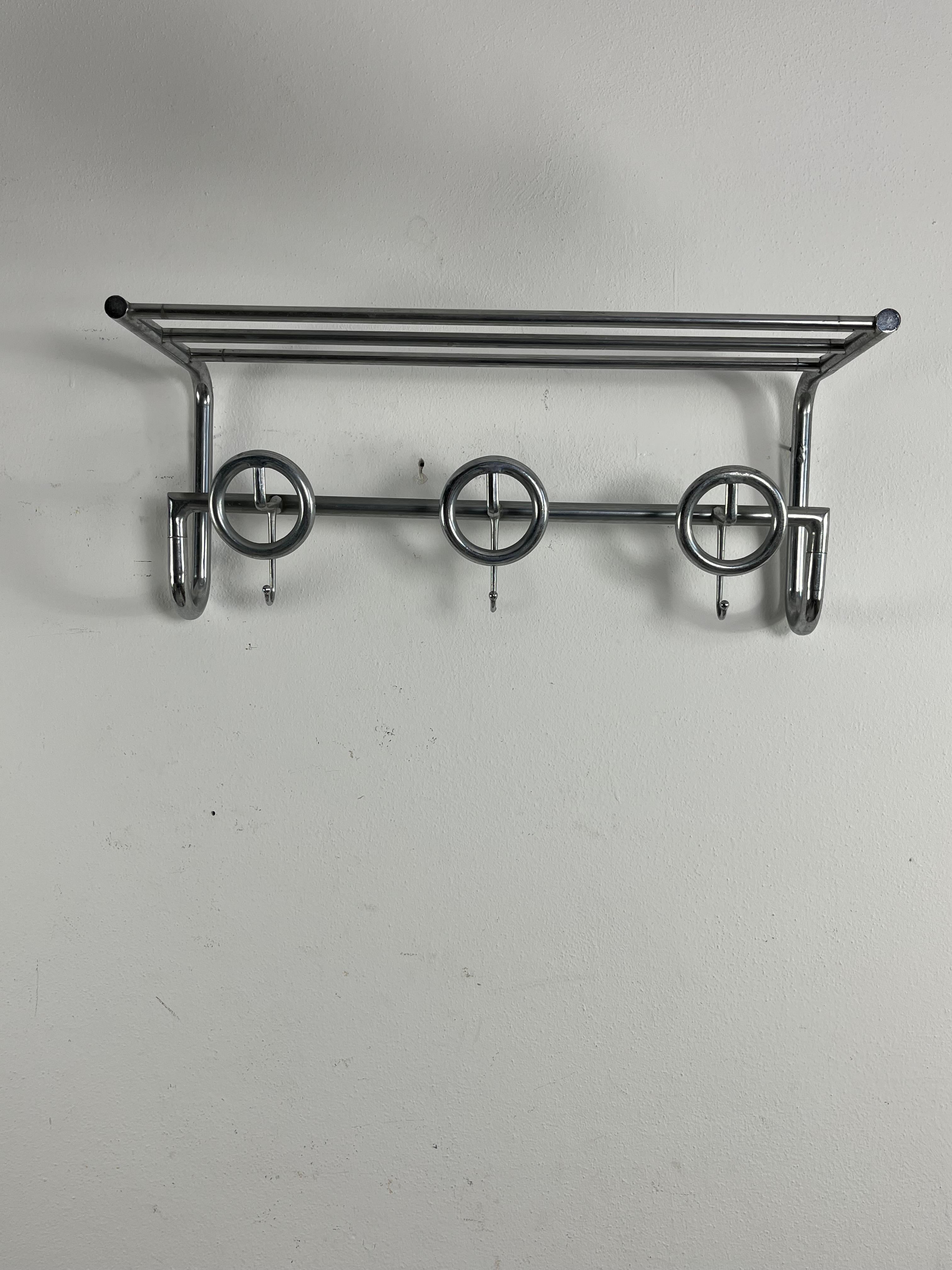 Mid-Century French Steel Coat Hanger, 1950s For Sale 3
