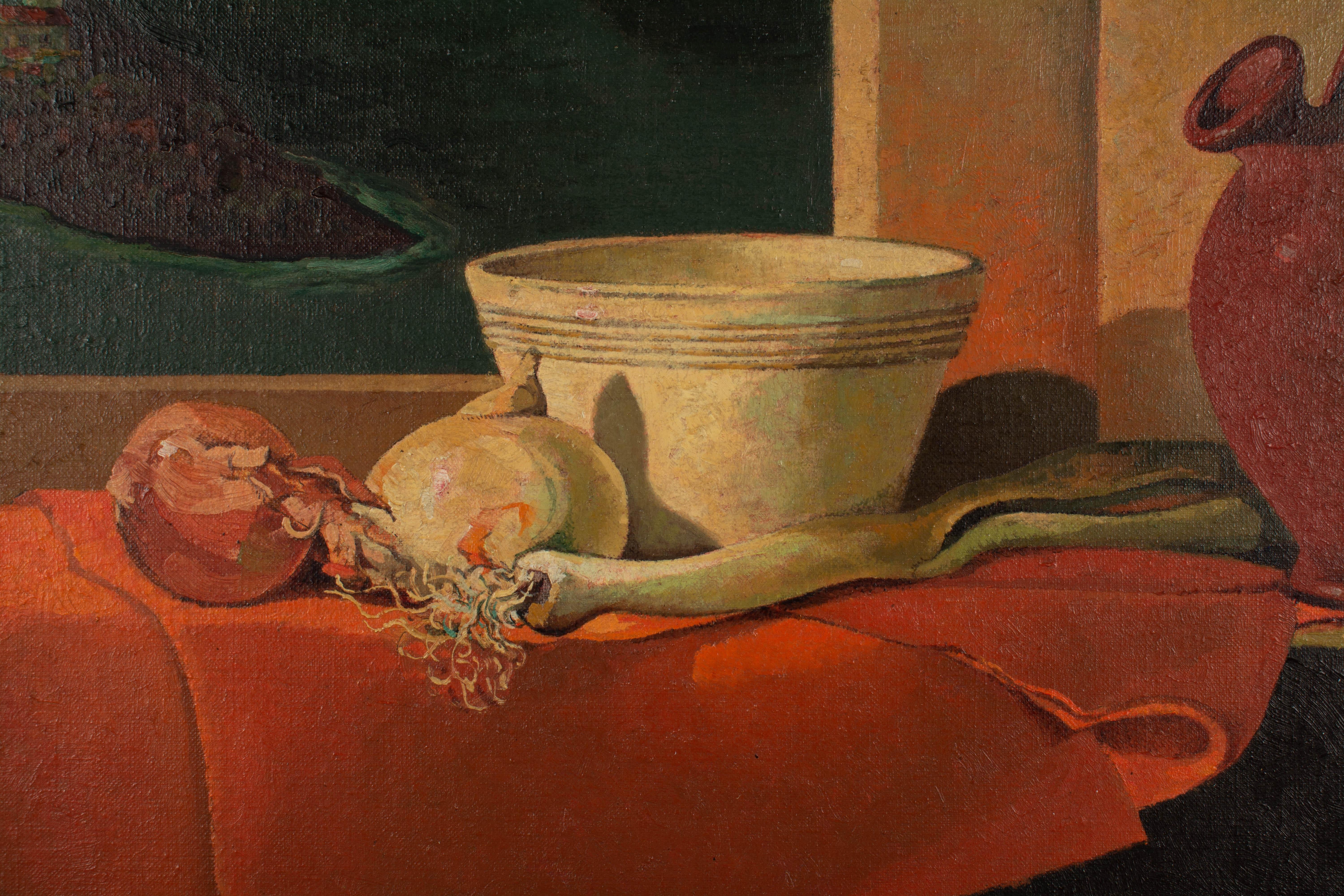 Midcentury French Still Life by Hubert Gaillard In Good Condition For Sale In Winter Park, FL