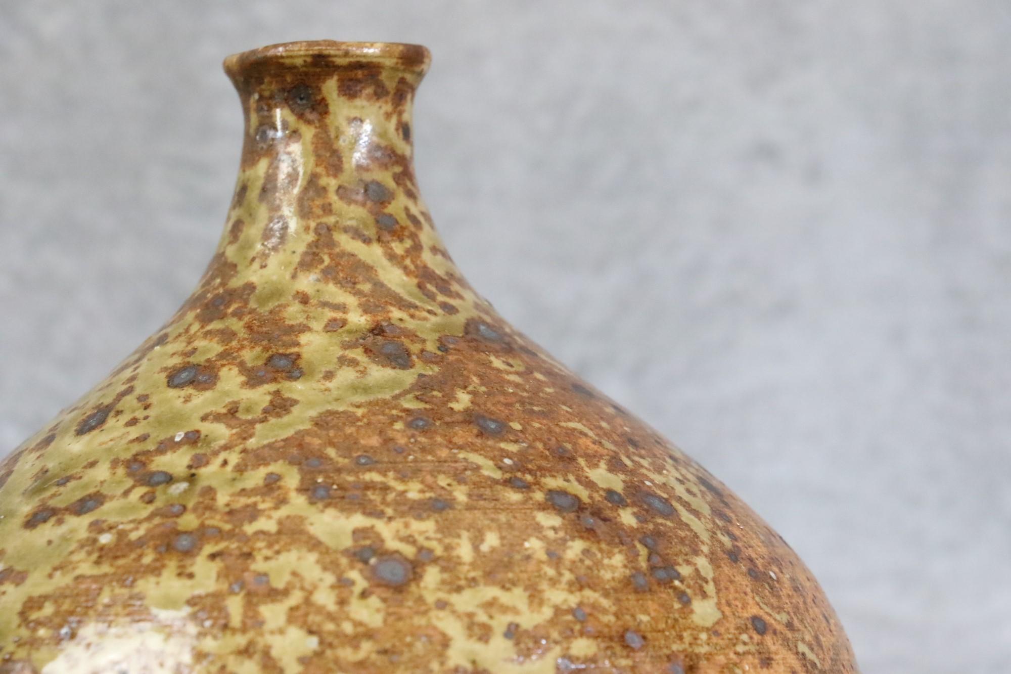 Mid-Century Modern Mid-Century French Stoneware Vase by Gustave Tiffoche, La Borne Potters, 1960s