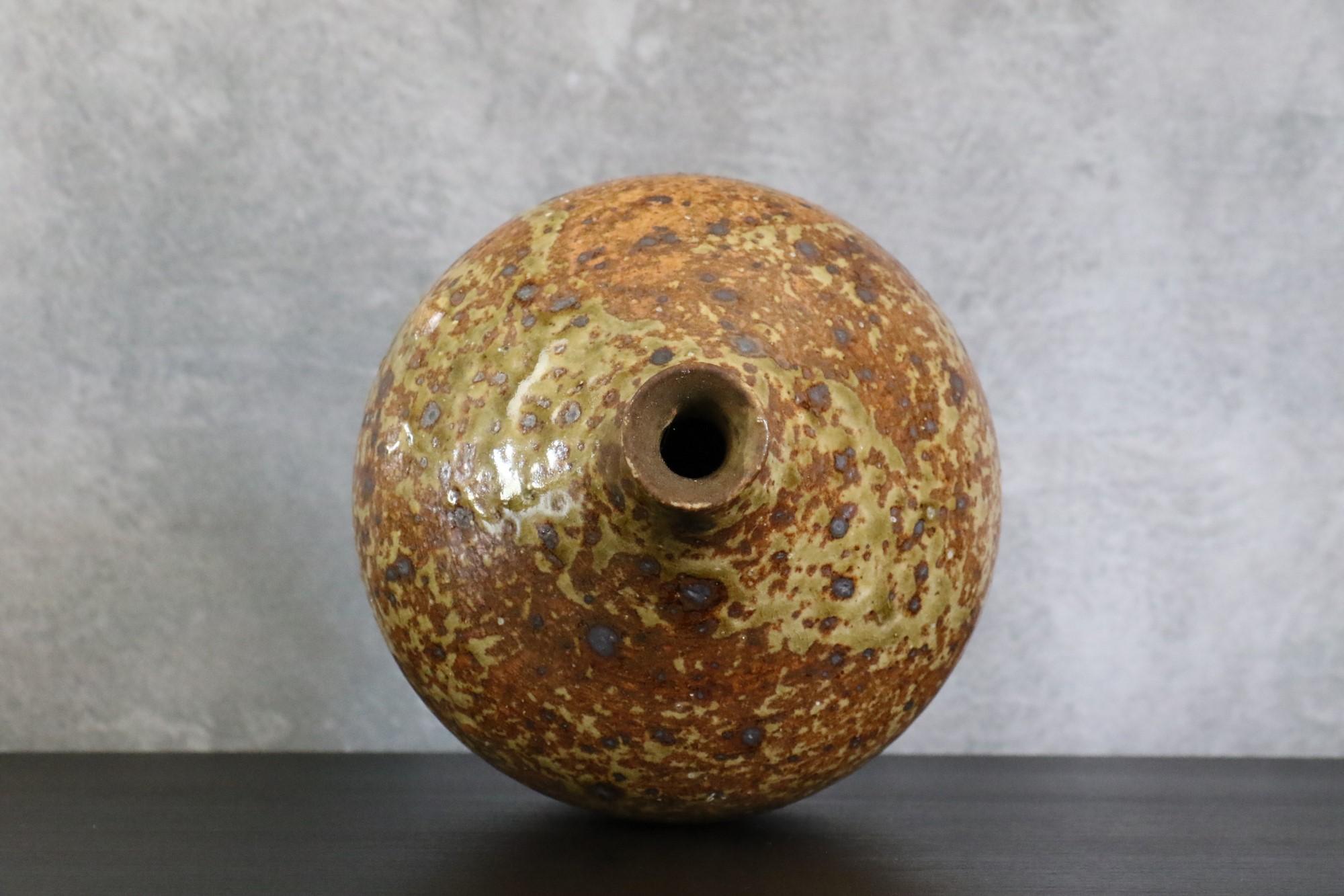 Ceramic Mid-Century French Stoneware Vase by Gustave Tiffoche, La Borne Potters, 1960s