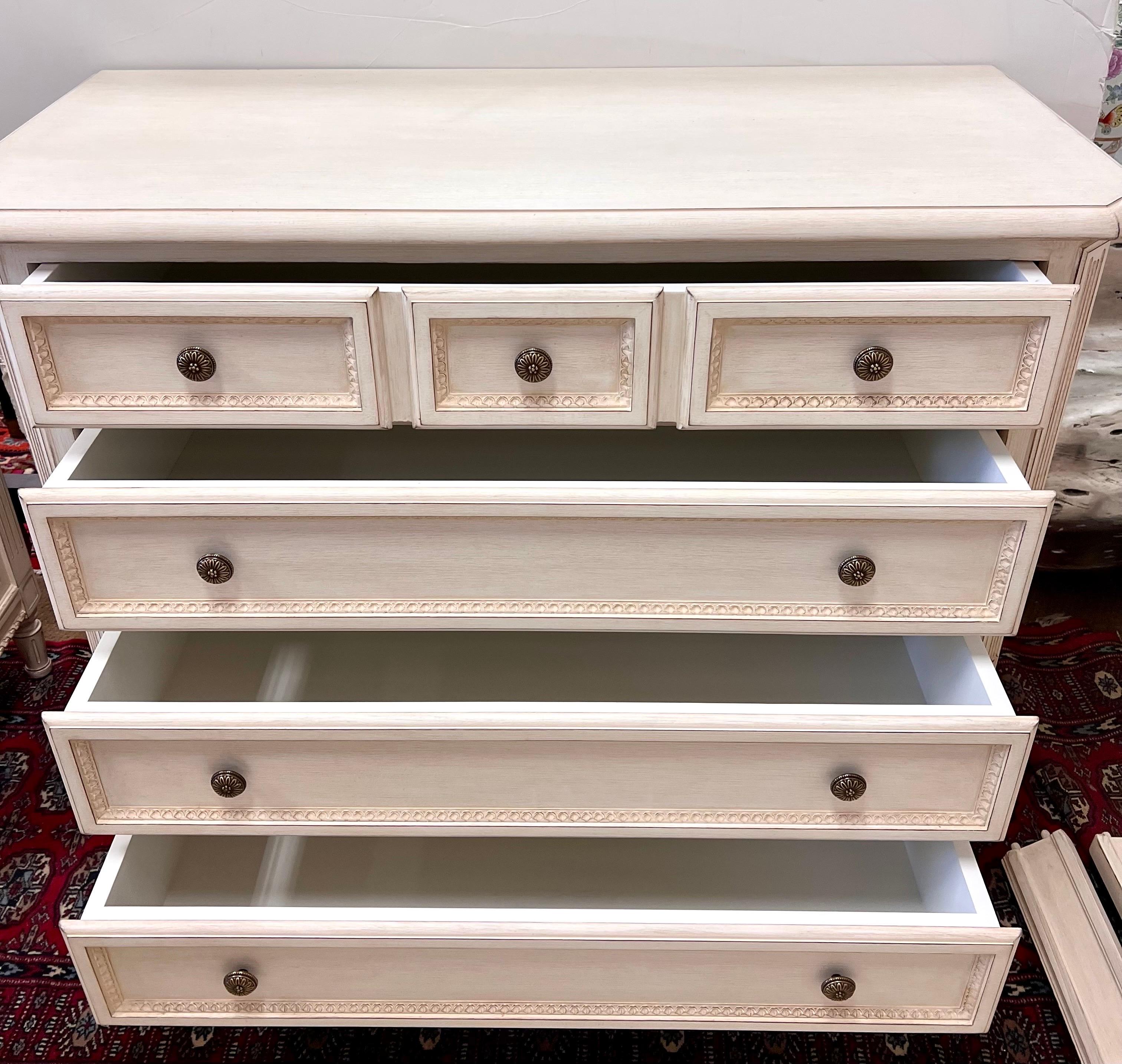 tall cream chest of drawers