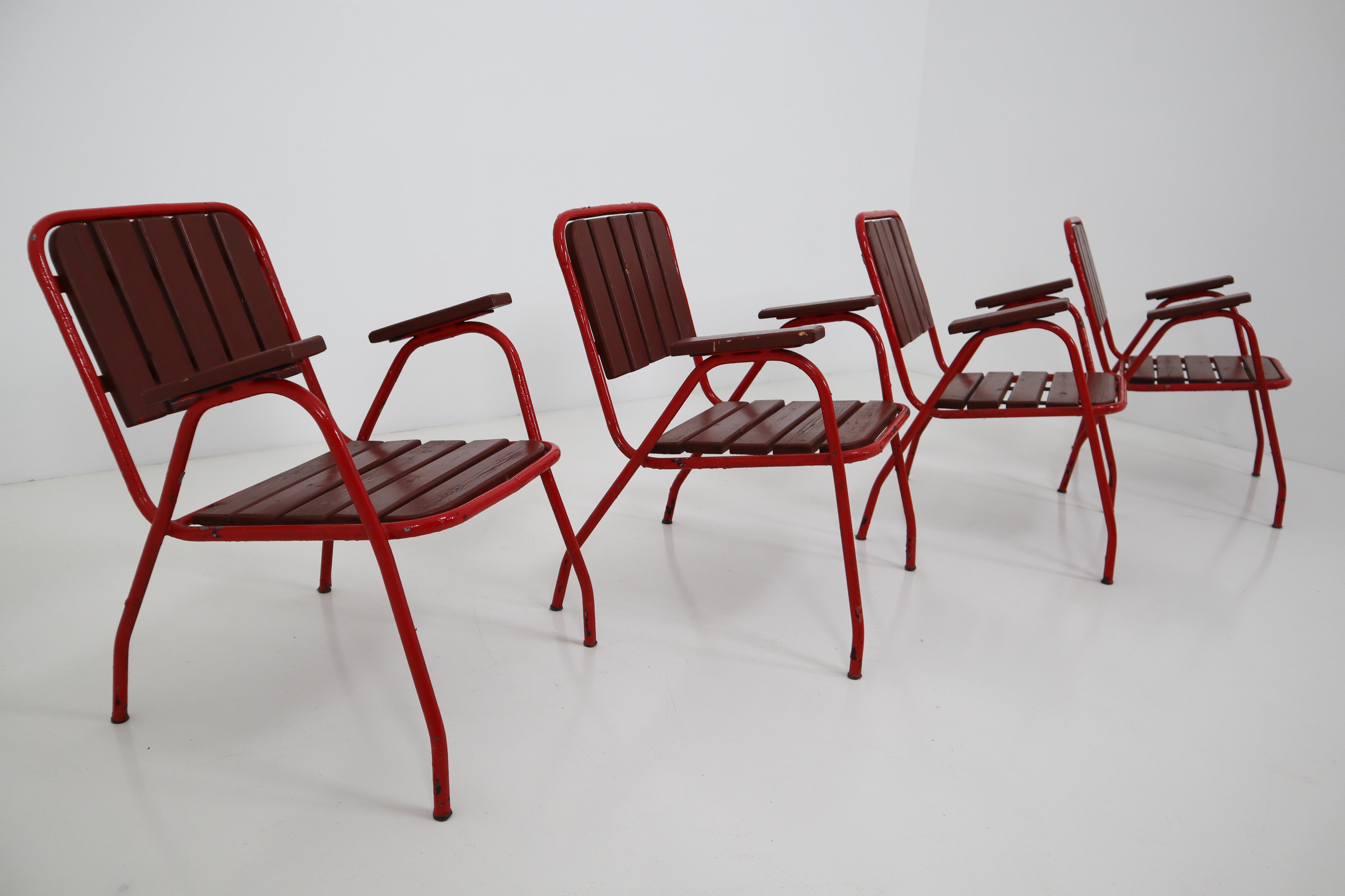 Mid-Century French Style Garden Chairs, 1970s 2
