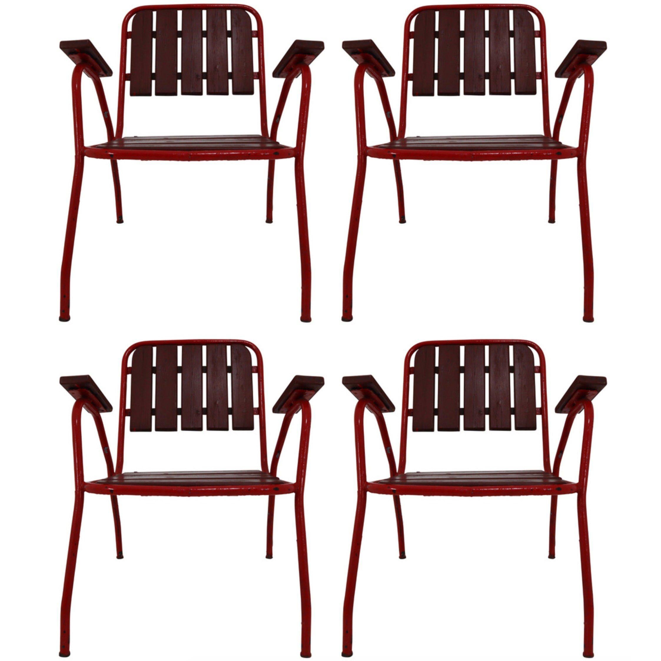 Mid-Century French Style Garden Chairs, 1970s