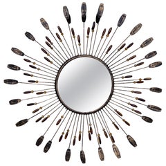 Miroir ensoleillé français du milieu du siècle