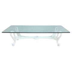 Vintage Mid Century French Swan Coffee Table