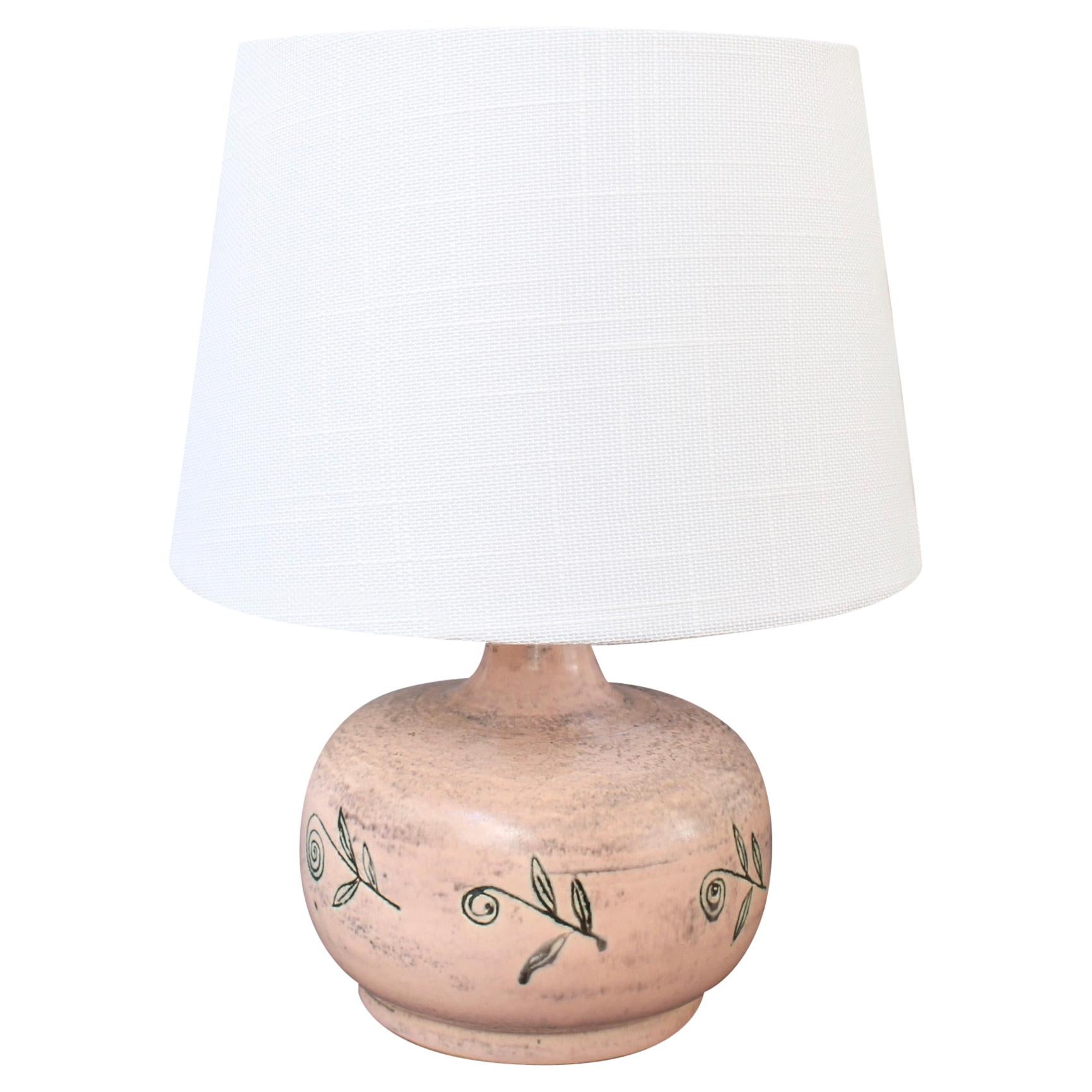 Mid-Century French Table Lamp with Leaf Motif by Jacques Blin, 'c. 1950s', Small