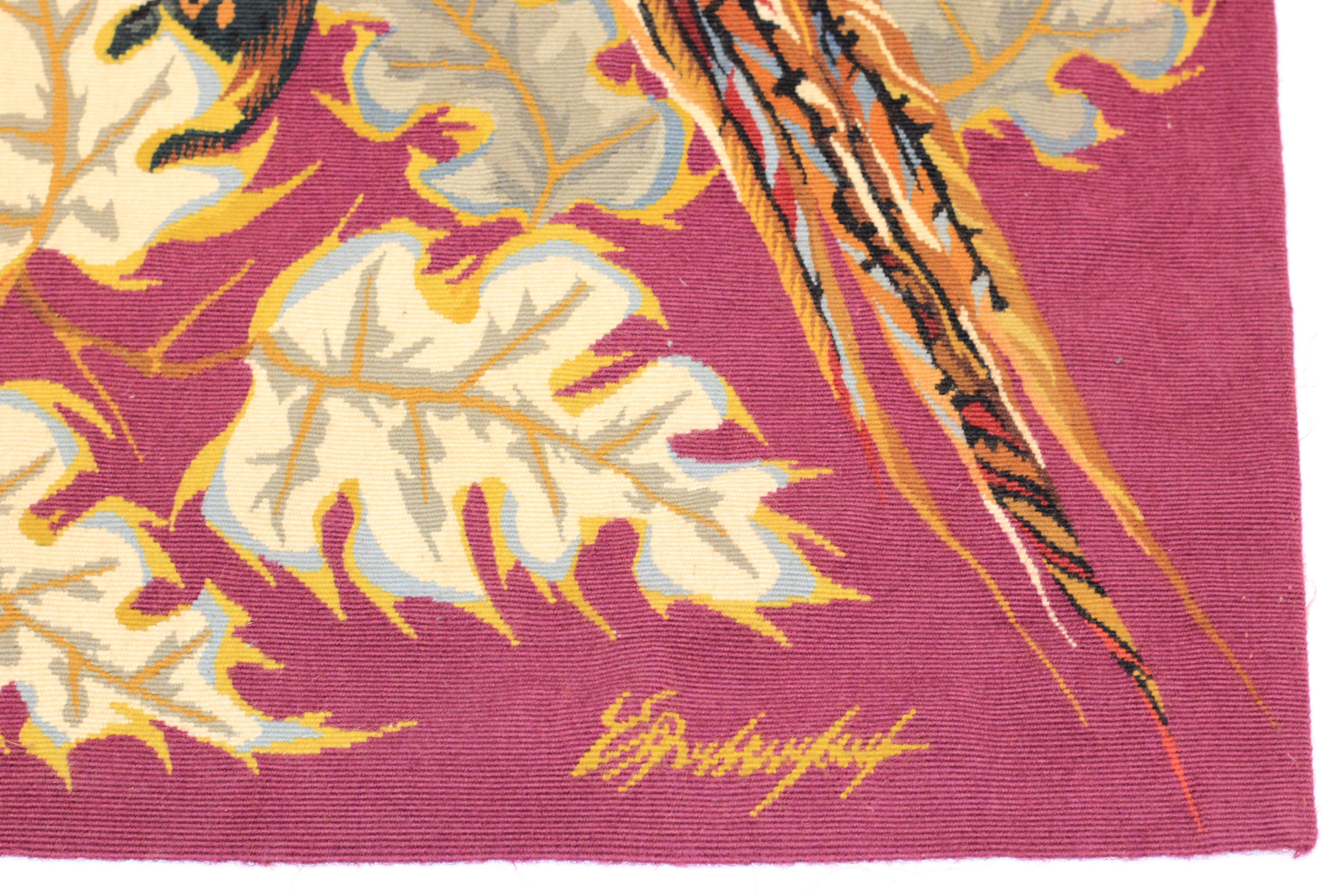 Mid Century French Tapestry 4’11” x 7’4” For Sale 11