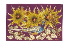 Mid Century Französisch Wandteppich 4'11 x 7'4