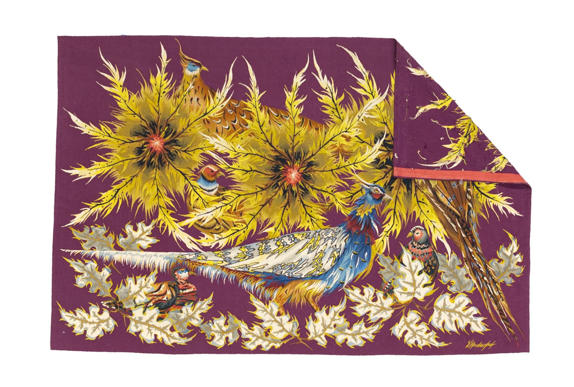 20th Century Mid Century French Tapestry 4’11” x 7’4” For Sale