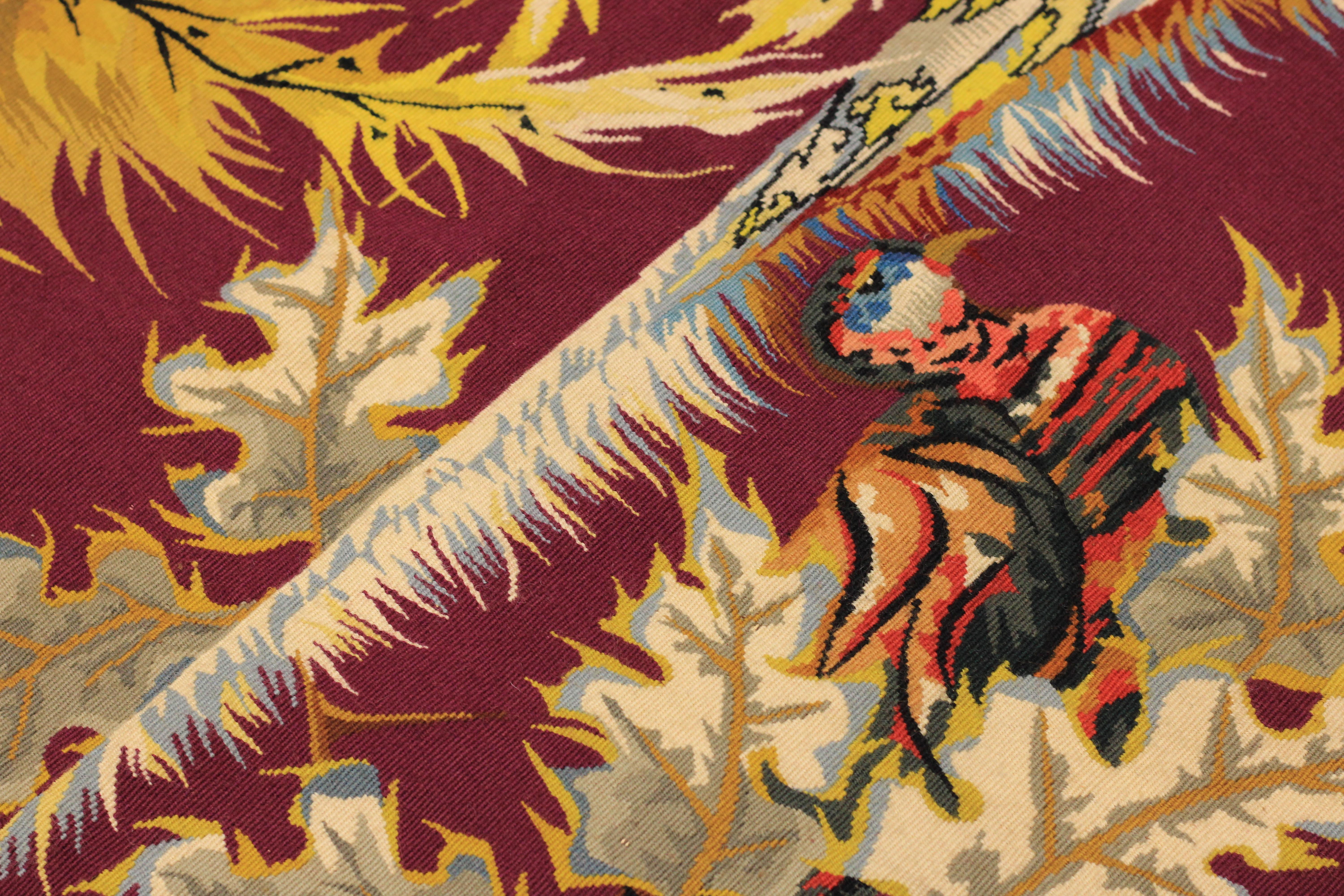 Mid Century French Tapestry 4’11” x 7’4” For Sale 2